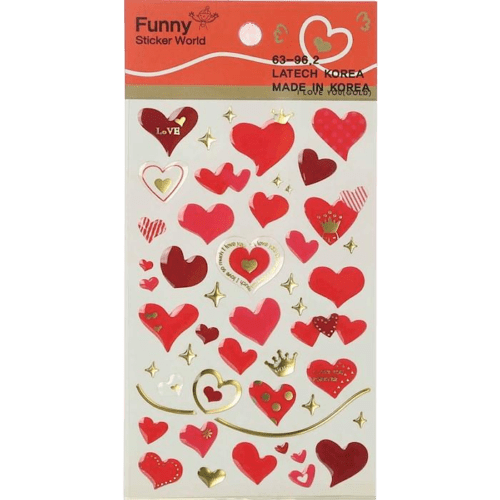 استیکر لاتک مدل Lovely Heart کد 962-63