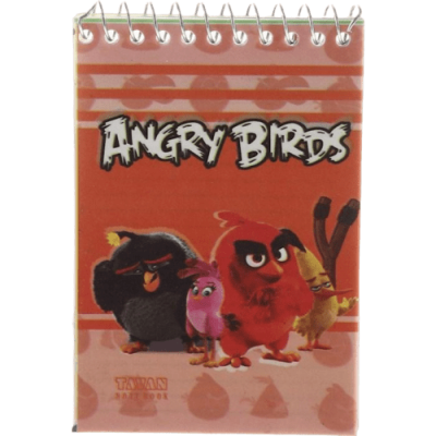 دفترچه یادداشت سیمی 50 برگ توان طرح Angry Brds